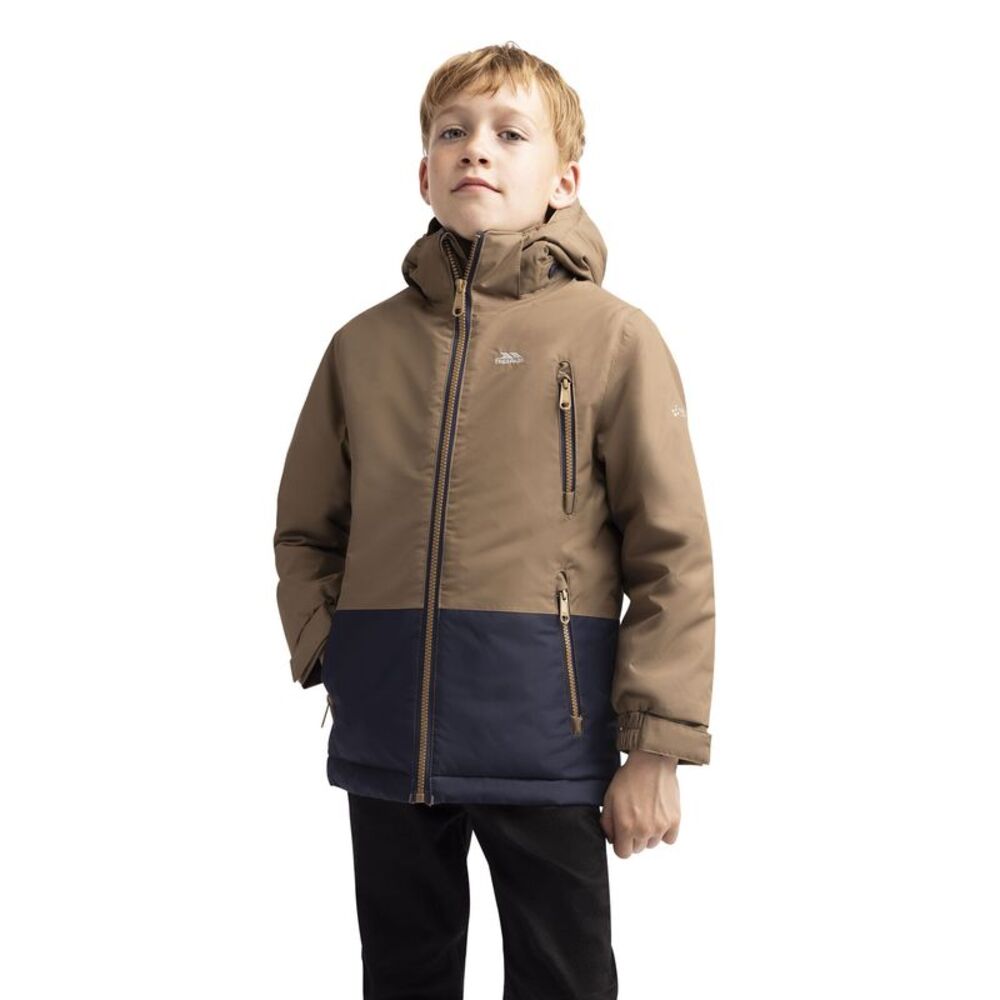 Trespass Boys Franzz Padded Waterproof Jacket / Brownie